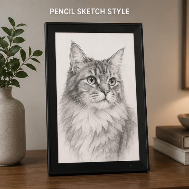 Digital Portrait of a Cat