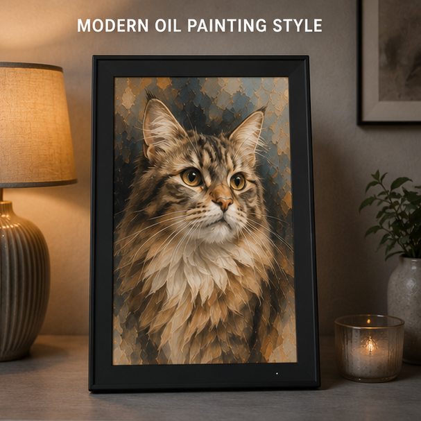 Digital Portrait of a Cat