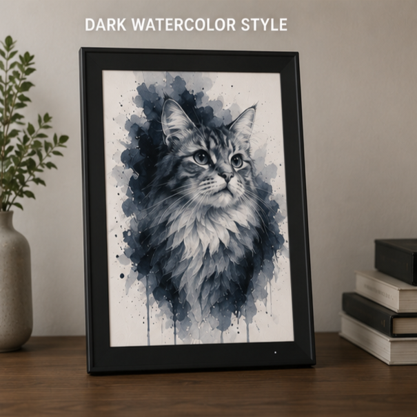 Digital Portrait of a Cat